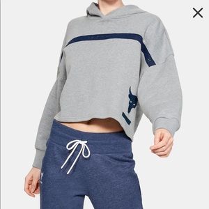 Under Armour Project Rock crop fleece hoddie